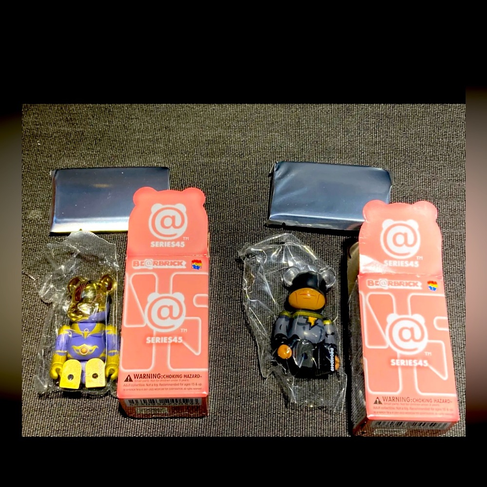 Bearbrick 100% Be@rbrick Series 45 Hero Set Black Adam Dr Fate Secret Rare Gold
